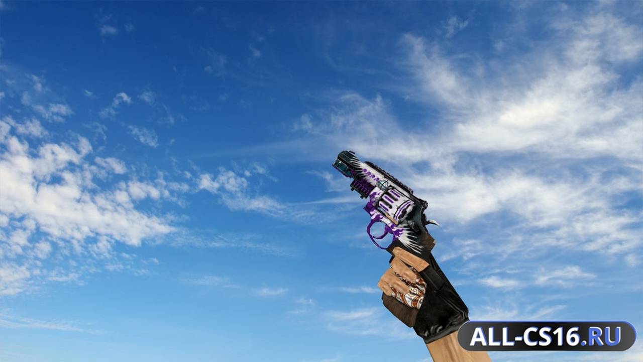 Модель оружия для CS 1.6 - Deagle R8 Revolver Veteran Purple