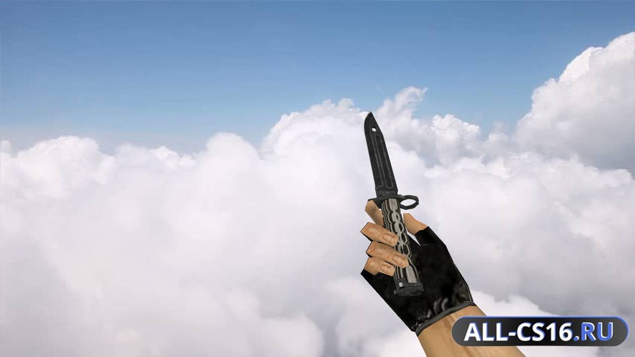 Модель оружия для CS 1.6 - Штык-нож Черный ламинат