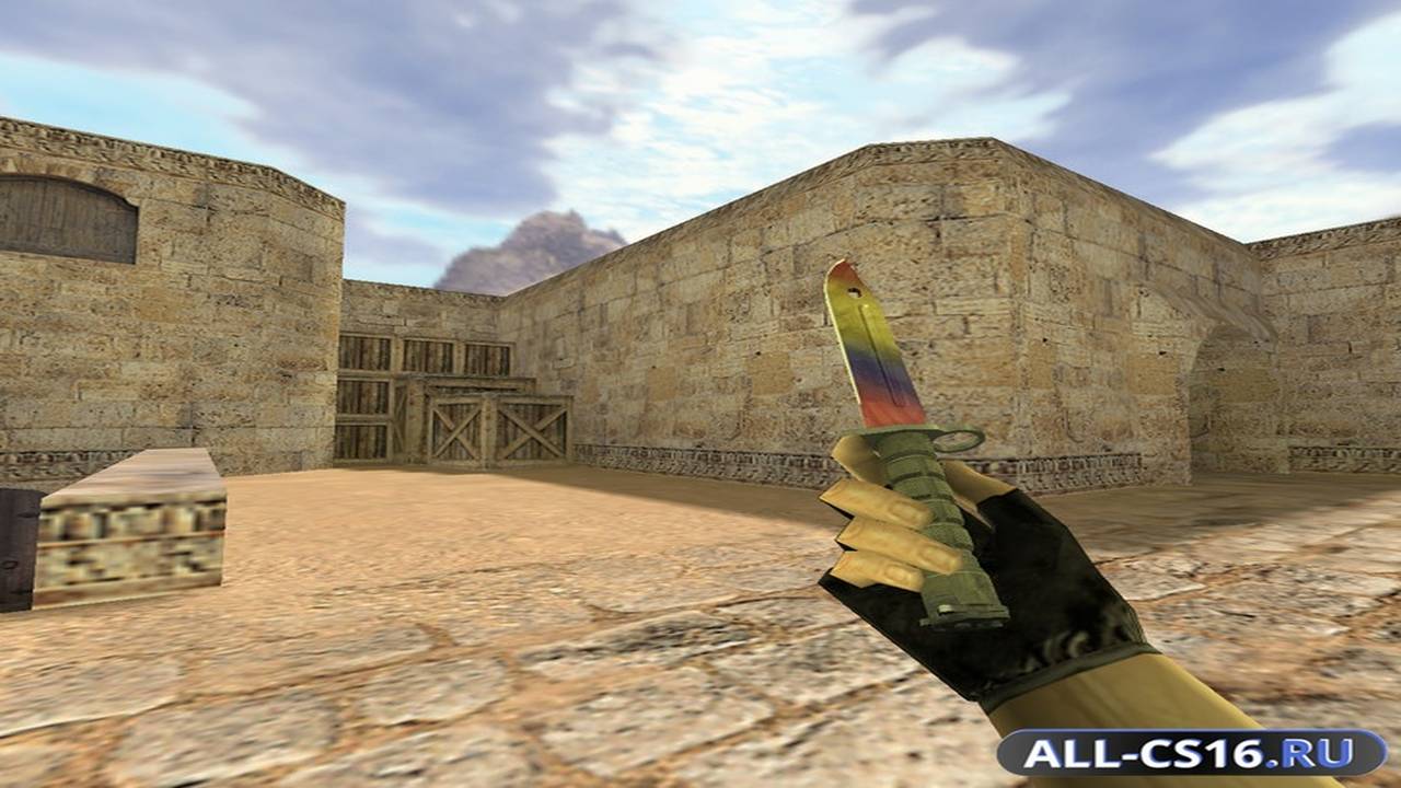 Модель оружия для CS 1.6 - Штык-нож Мраморный градиент