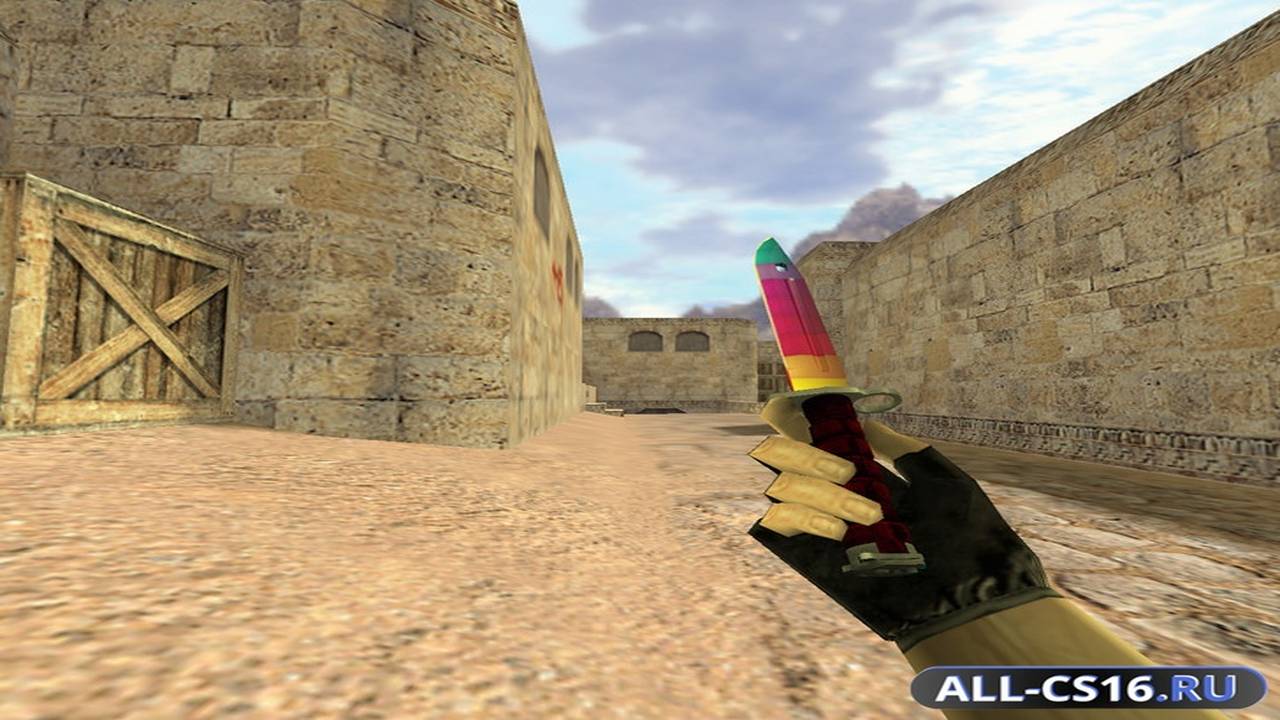 Модель оружия для CS 1.6 - Штык-нож Радуга