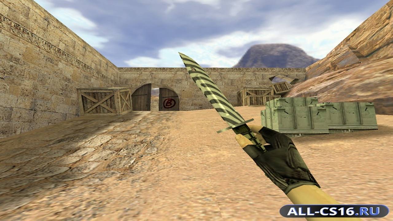 Модель оружия для CS 1.6 - Штык-нож Зебра