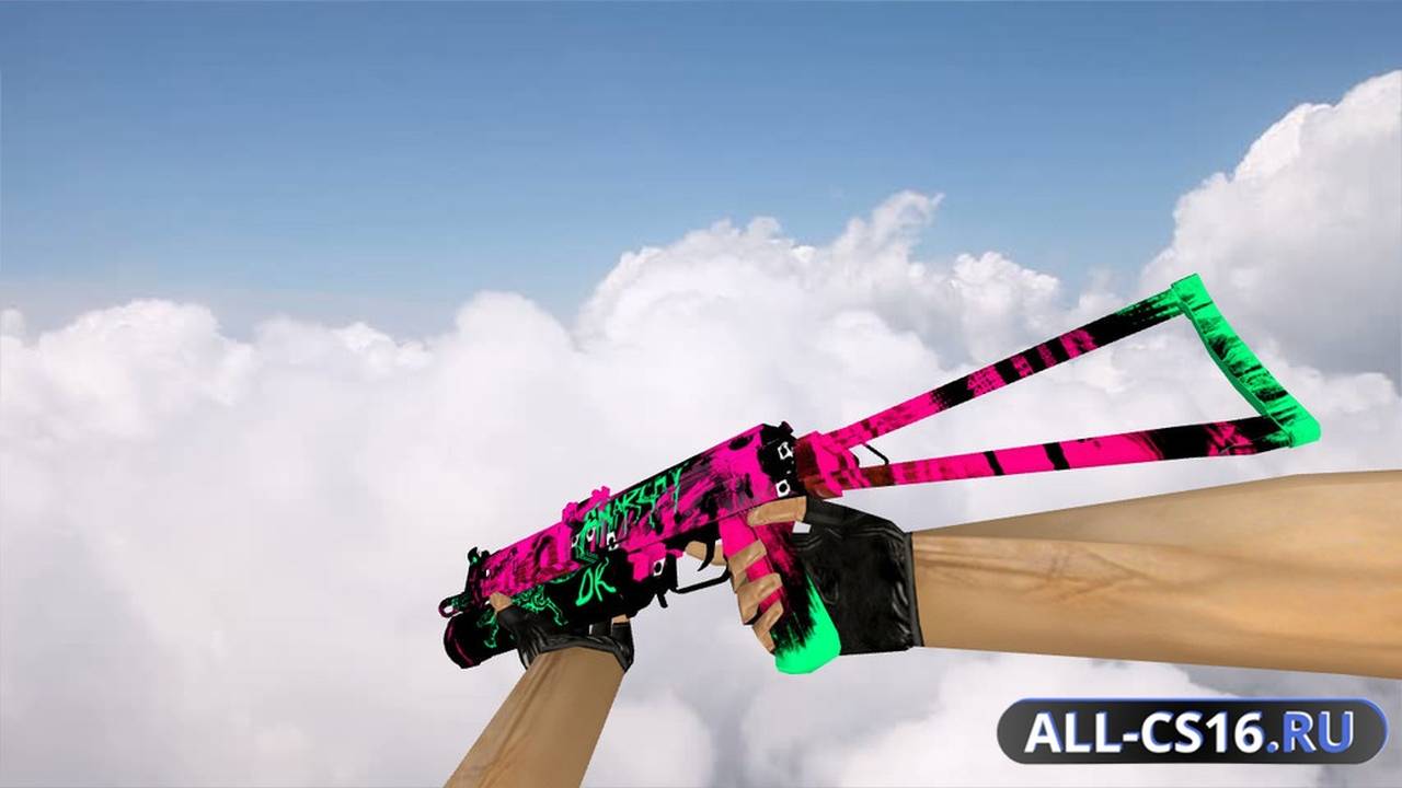 Модель оружия для CS 1.6 - P90 Bizon | Неоновая революция