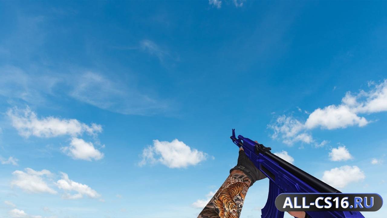 Модель оружия для CS 1.6 - Blue Weapons With Tattoo