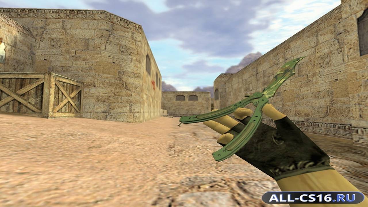 Модель оружия для CS 1.6 - Нож-бабочка Северный лес
