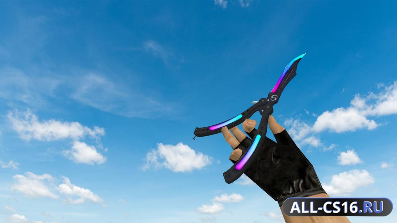 Модель оружия для CS 1.6 - Butterfly Knife Neo Assasin