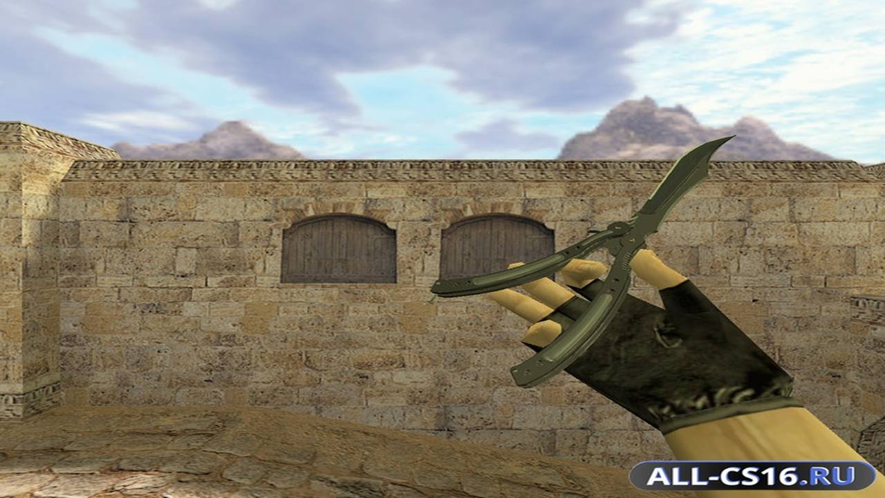 Модель оружия для CS 1.6 - Нож-бабочка Ночь