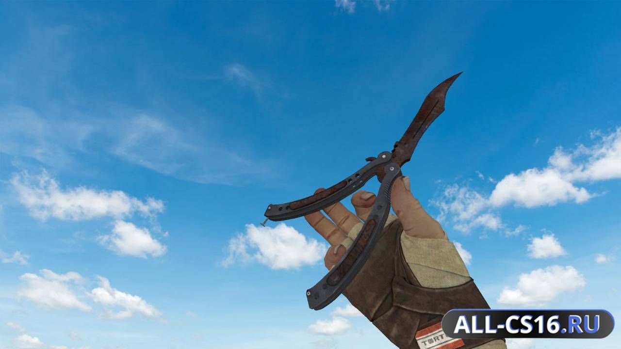 Модель оружия для CS 1.6 - Butterfly Knife Rustcoat