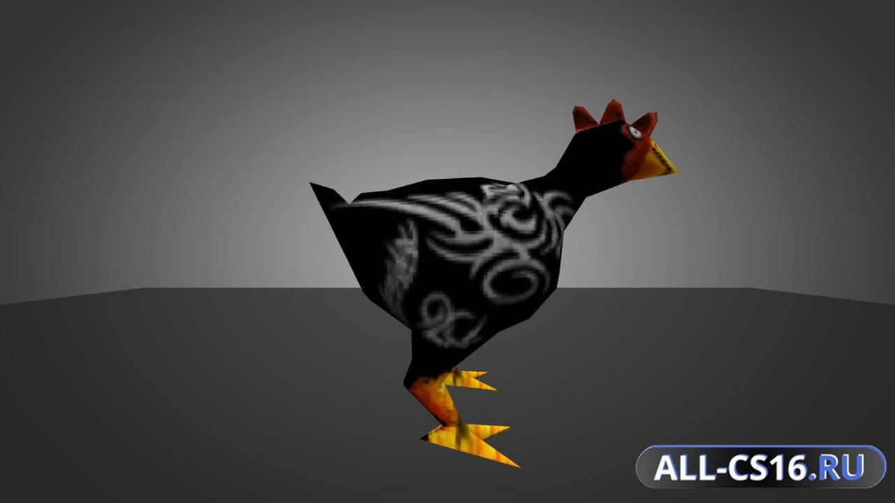 Модель для CS 1.6 - Chicken Black with Tattoo