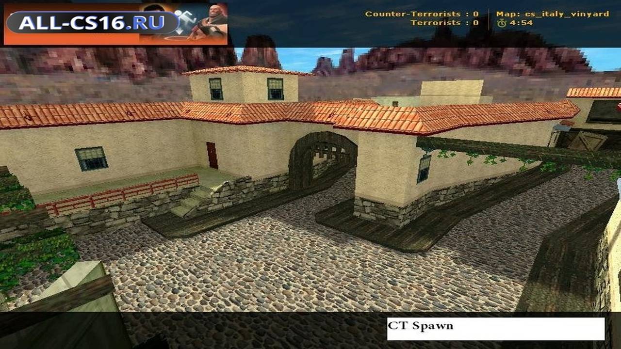 Карта «cs_italy_vinyard» для CS 1.6 для CS 1.6