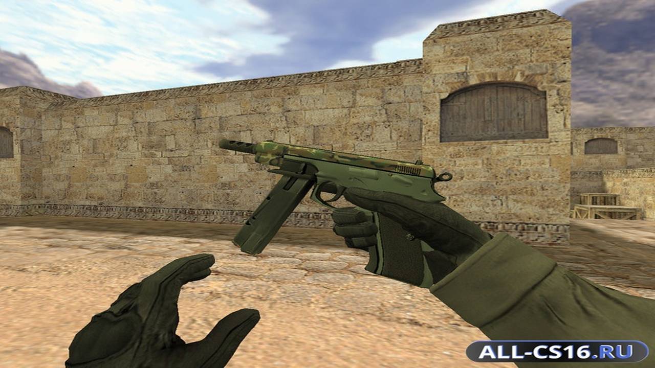 Модель оружия для CS 1.6 - TMP CZ-75 Армейский блеск