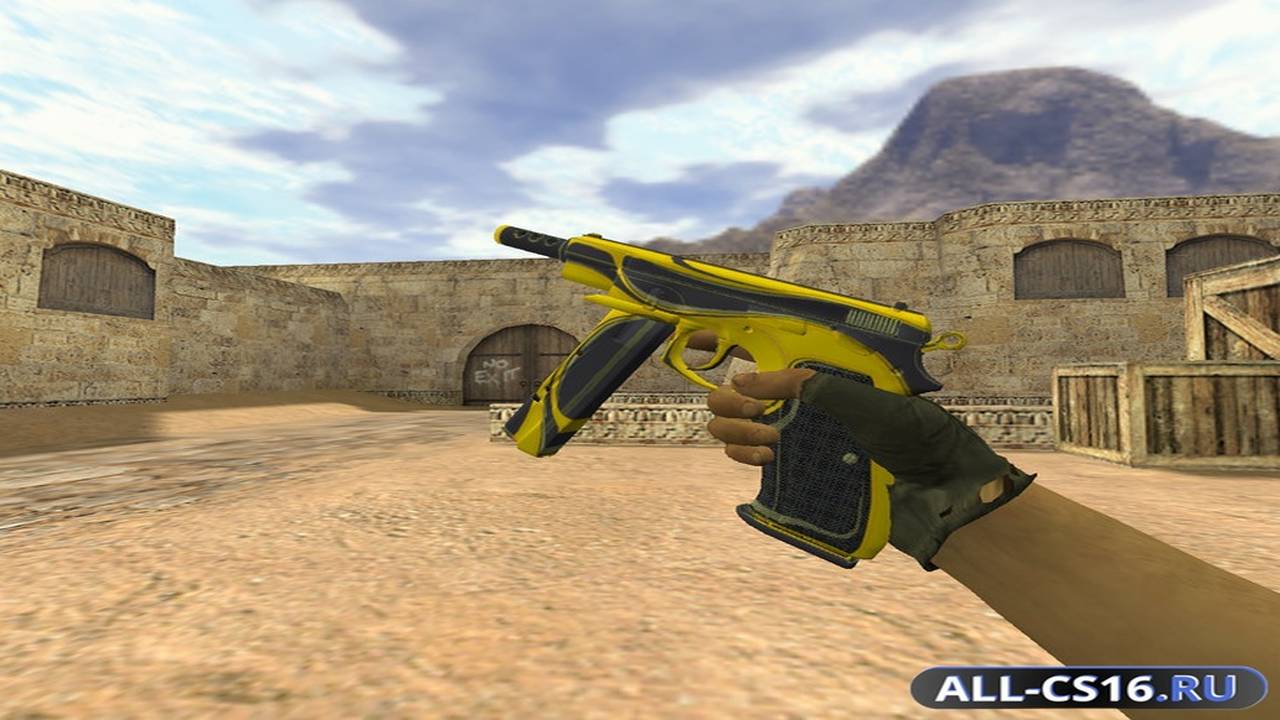 Модель оружия для CS 1.6 - MAC-10 CZ-75 Желтый жакет