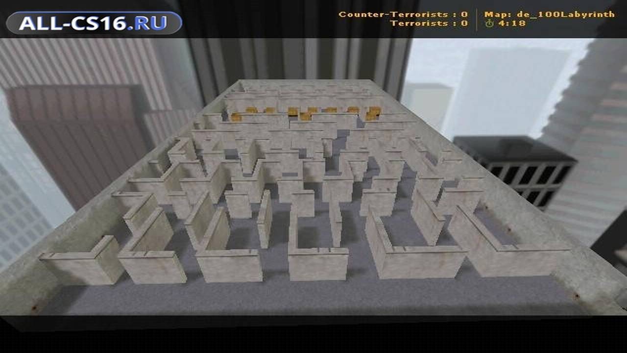 Карта «de_100labyrinth» для CS 1.6 для CS 1.6