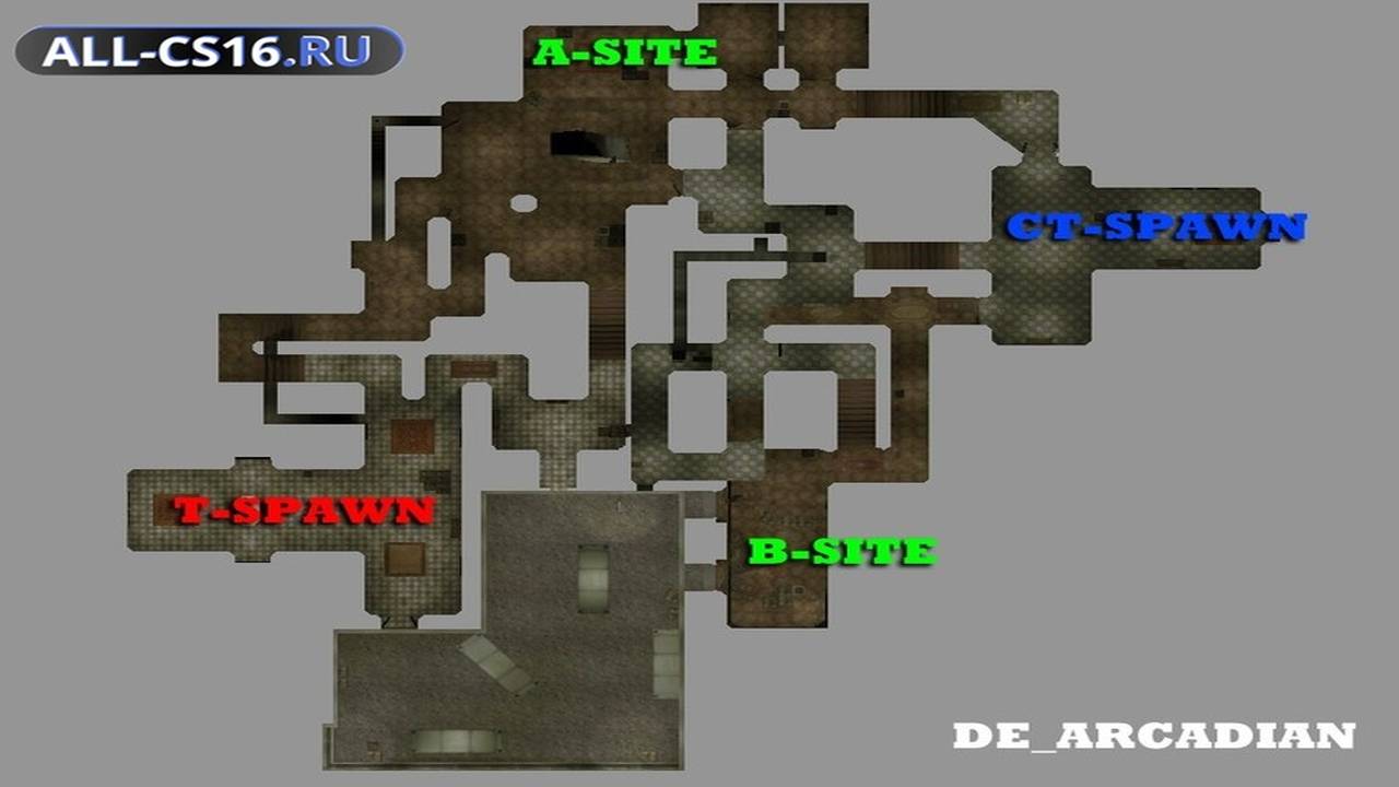 Карта «de_arcadian_v1» для CS 1.6 для CS 1.6
