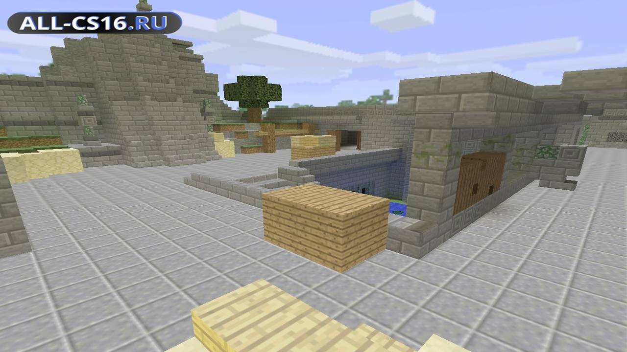 Карта «de_aztec_minecraft» для CS 1.6 для CS 1.6