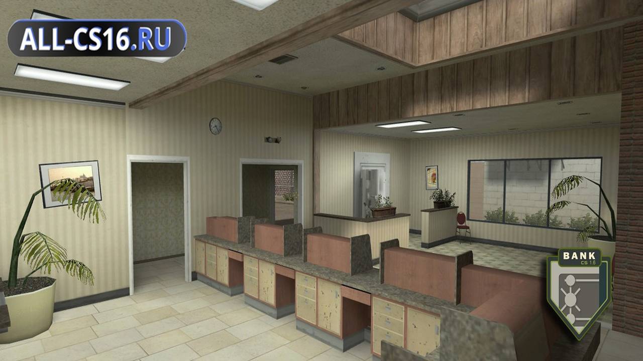 Карта «de_bank_csgo» для CS 1.6 для CS 1.6