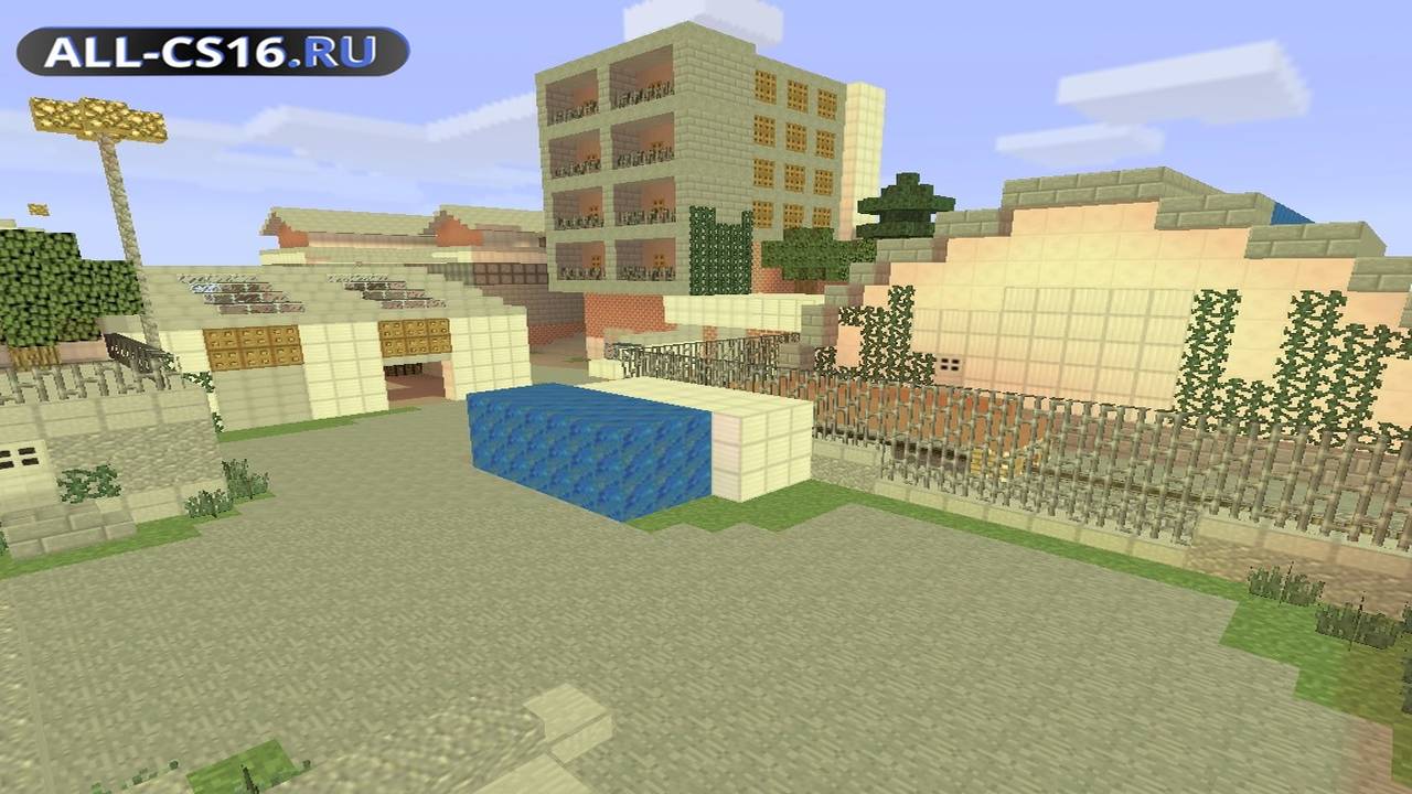Карта «de_cache_minecraft» для CS 1.6 для CS 1.6