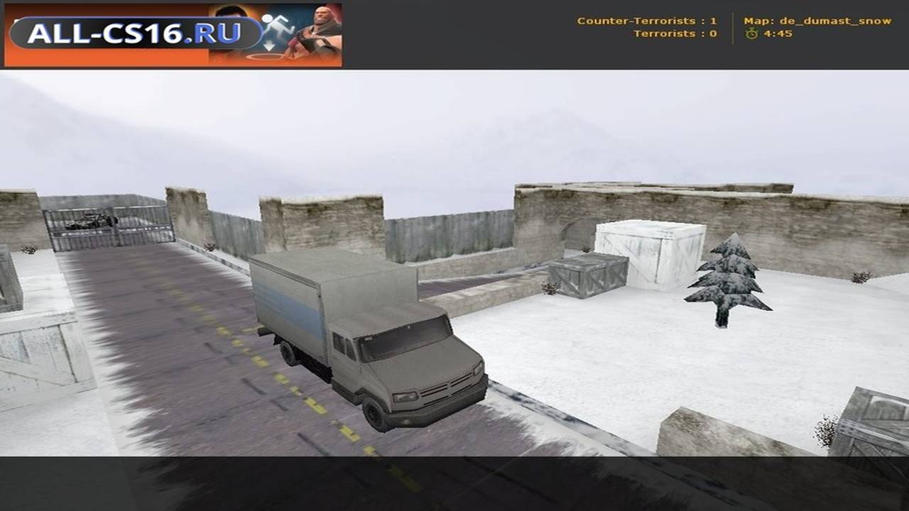 Карта «de_dumast_snow» для CS 1.6 для CS 1.6
