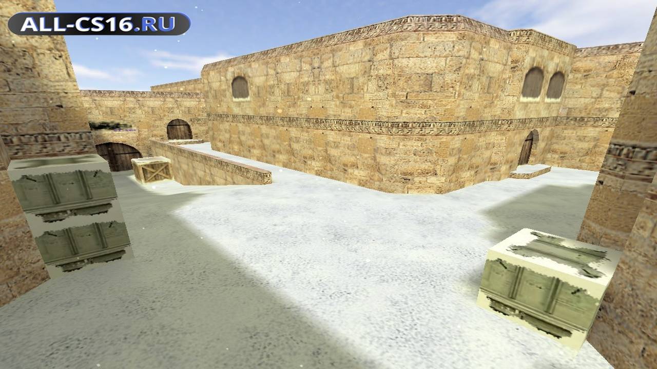 Карта «de_dust2_2x2_snow» для CS 1.6 для CS 1.6