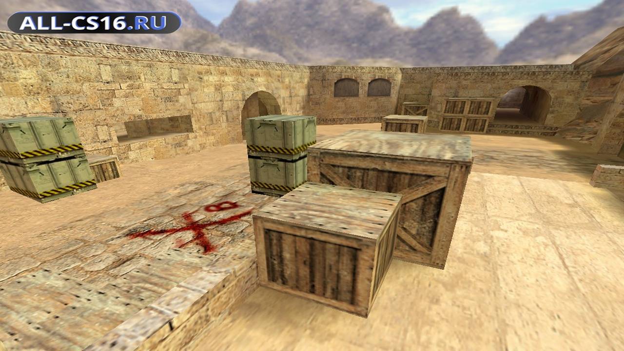 Карта «de_dust2_cs2d» для CS 1.6 для CS 1.6