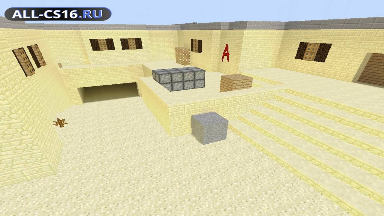 Карта «de_dust2_minecraft» для CS 1.6 для CS 1.6