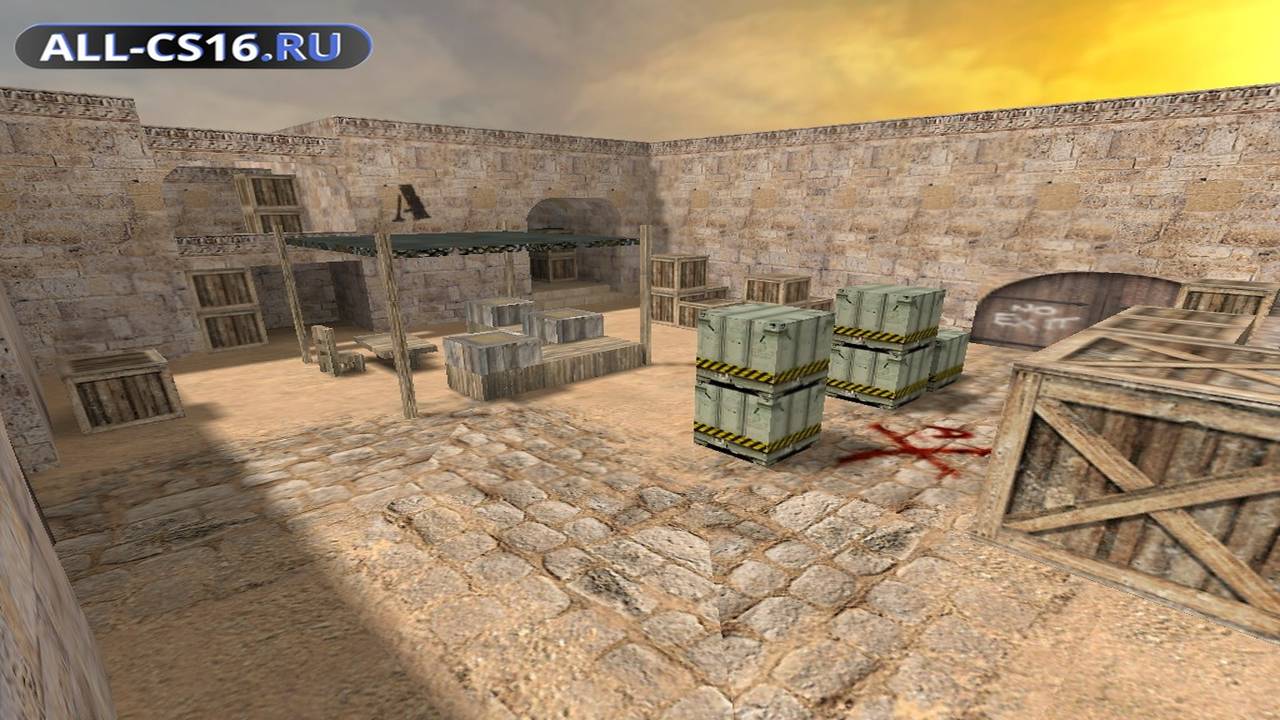 Карта «de_dusty_place_v2» для CS 1.6 для CS 1.6