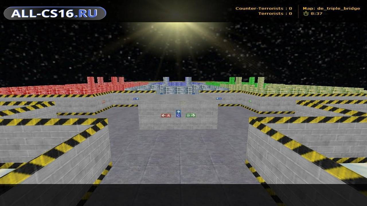 Карта «de_triple_bridge» для CS 1.6 для CS 1.6