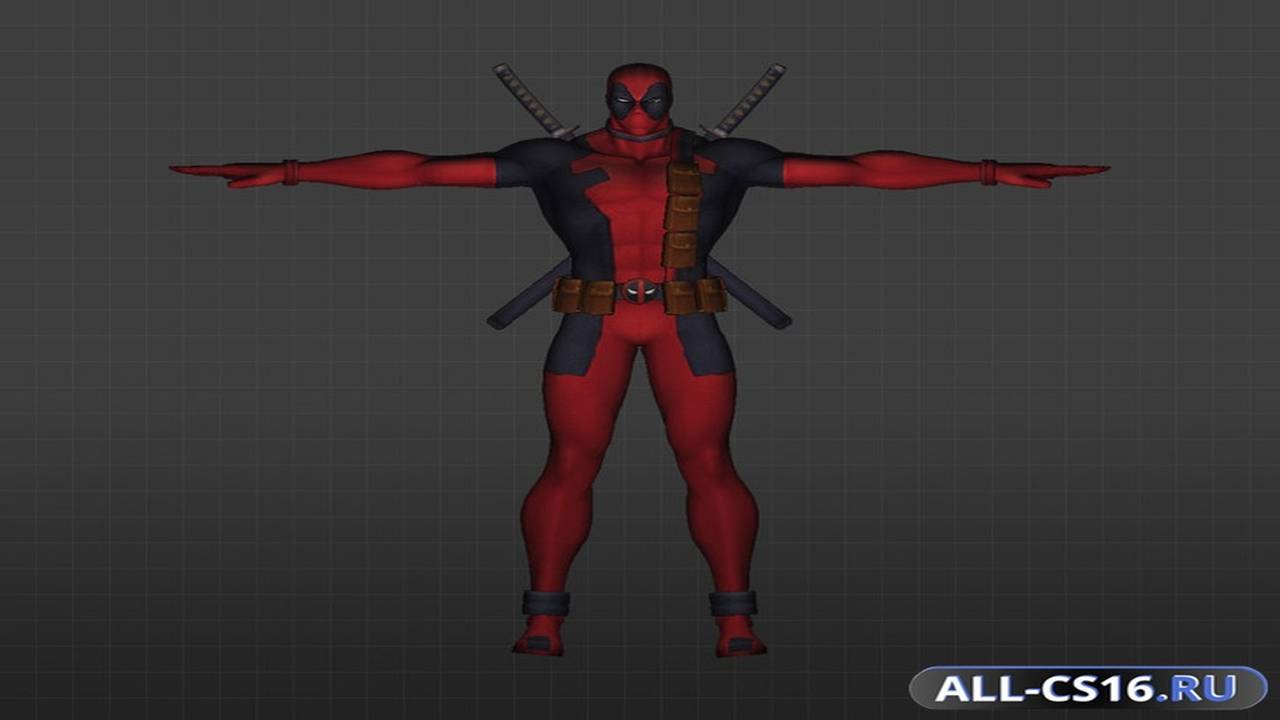 Модель игрока для CS 1.6 - Дэдпул