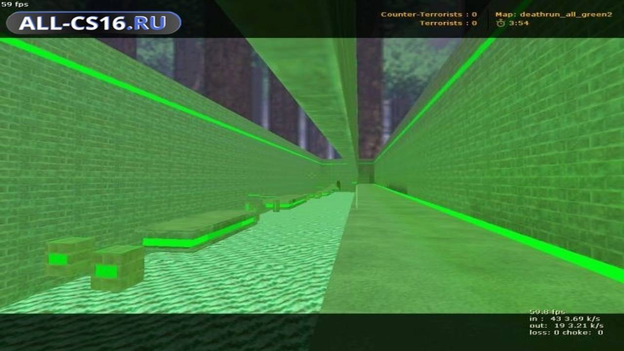 Карта «deathrun_all_green2» для CS 1.6 для CS 1.6