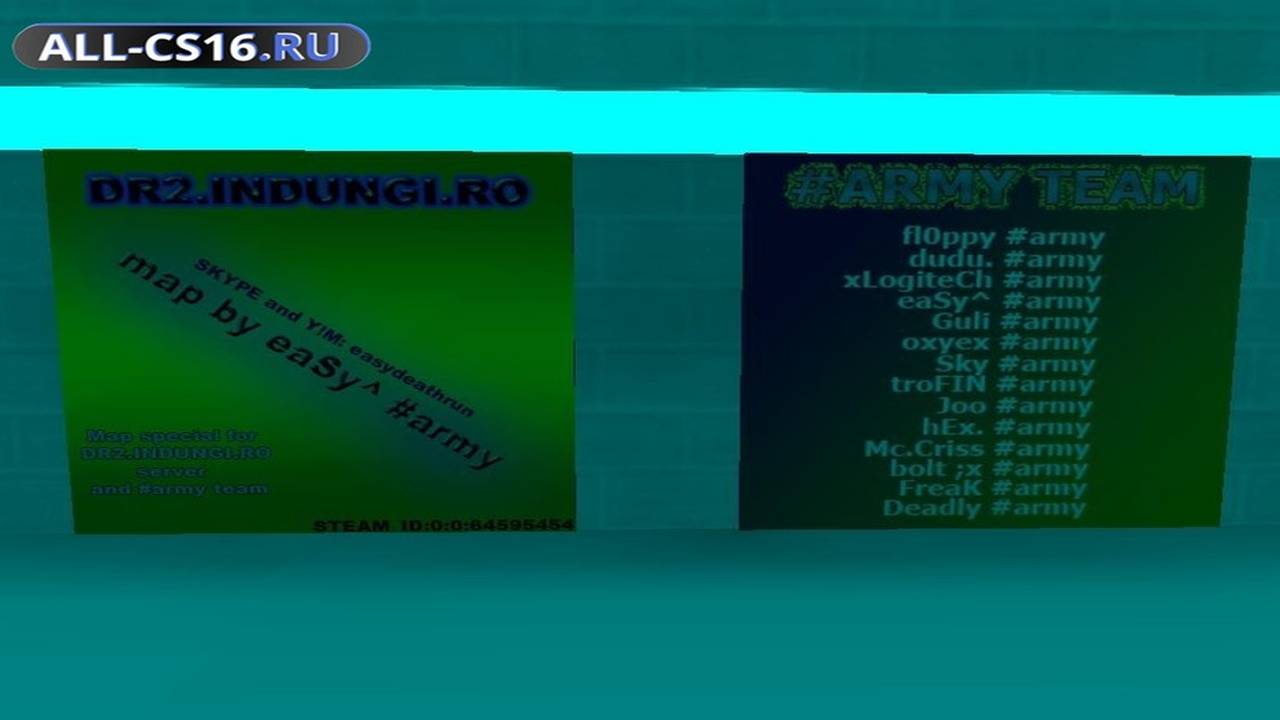 Карта «deathrun_army_blue_beta1» для CS 1.6 для CS 1.6