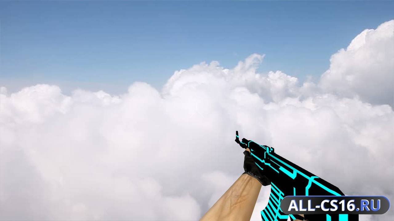 Модель оружия для CS 1.6 - AK-47 Default AK-47 Blue Lines