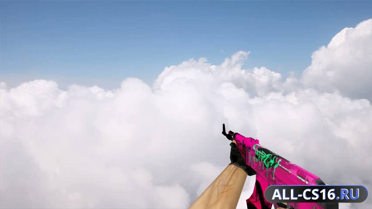Модель оружия для CS 1.6 - AK-47 Default AK-47 Neon Revolution