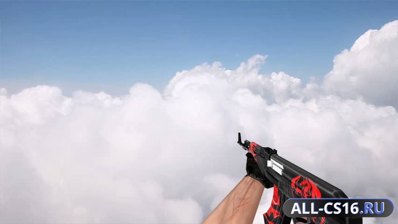 Модель оружия для CS 1.6 - AK-47 Default AK-47 Red Dragon