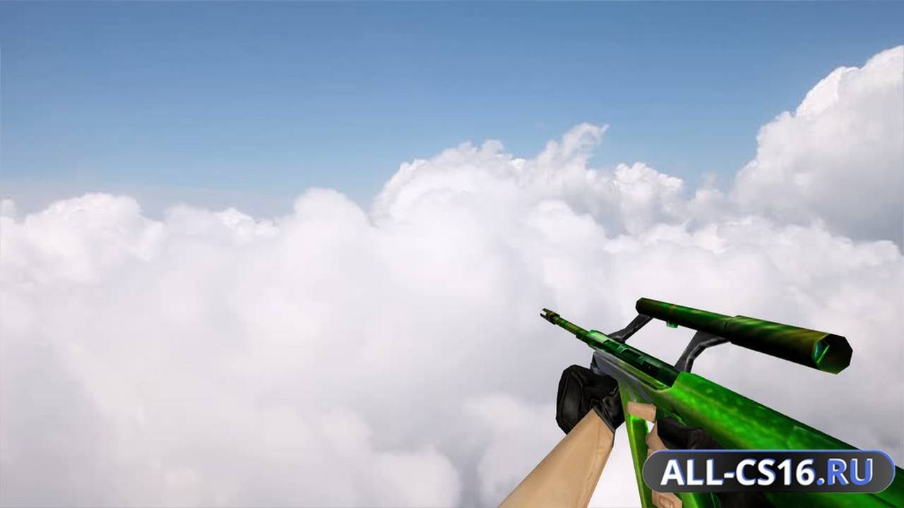 Модель оружия для CS 1.6 - AUG Default AUG Green light