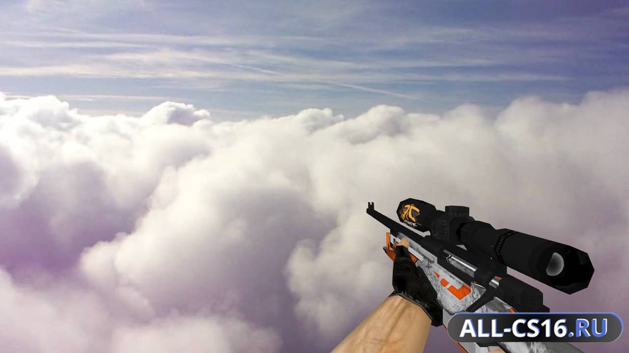 Модель оружия для CS 1.6 - AWP Default AWP Asiimov fnatic