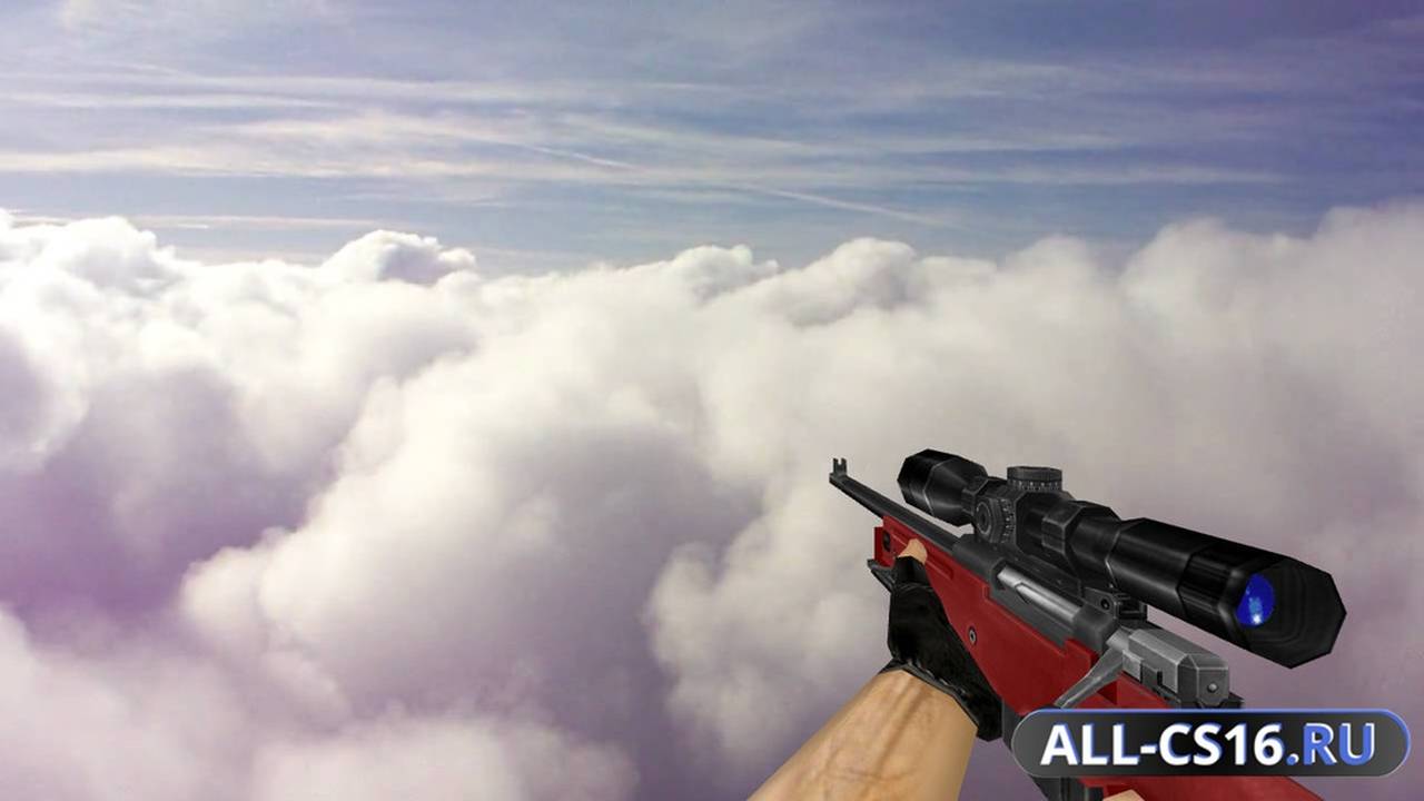 Модель оружия для CS 1.6 - AWP Default AWP Red Re-Color
