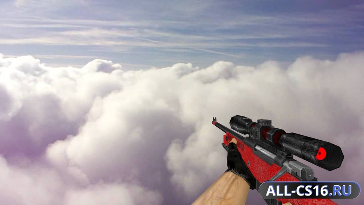 Модель оружия для CS 1.6 - AWP Default AWP Red