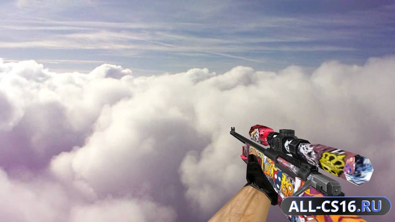 Модель оружия для CS 1.6 - AWP Default AWP Sticker