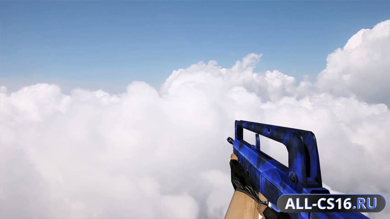 Модель оружия для CS 1.6 - Famas Default Famas Blue Tiger
