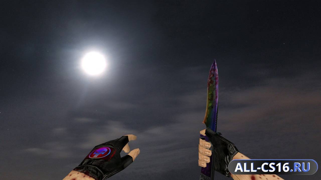 Модель оружия для CS 1.6 - Default Knife Bloody Rainbow