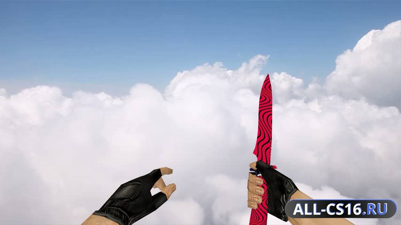 Модель оружия для CS 1.6 - Default Knife Red Black Pewdiepie