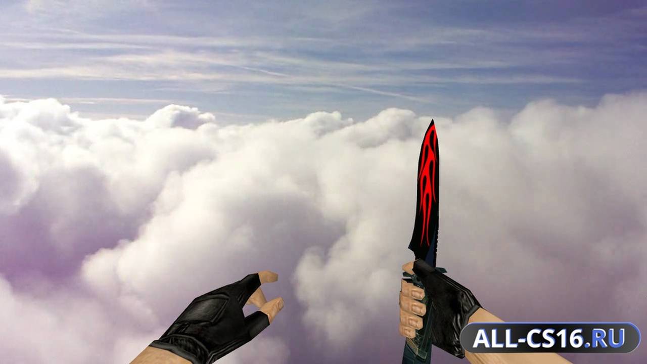 Модель оружия для CS 1.6 - Default Knife Tribal Fire