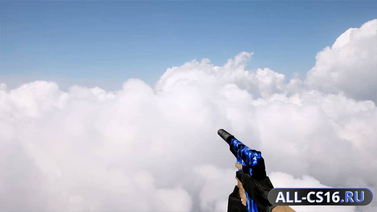Модель оружия для CS 1.6 - USP Default USP Blue Fire