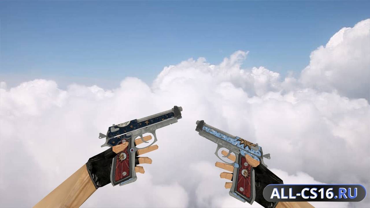 Модель оружия для CS 1.6 - Dual-Elites Dual Berettas Luna y Sol