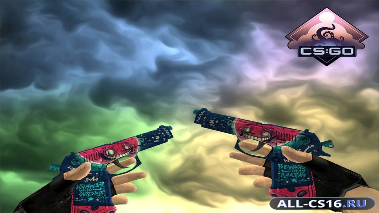 Модель оружия для CS 1.6 - Dual-Elites Dual Berettas | Плод воображения (Melondrama)