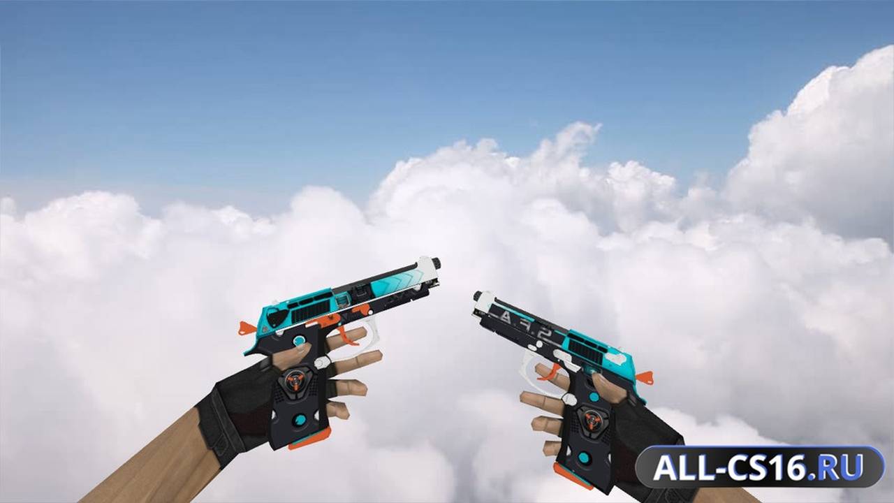Модель оружия для CS 1.6 - Dual-Elites Dual Berettas Trigger Happy