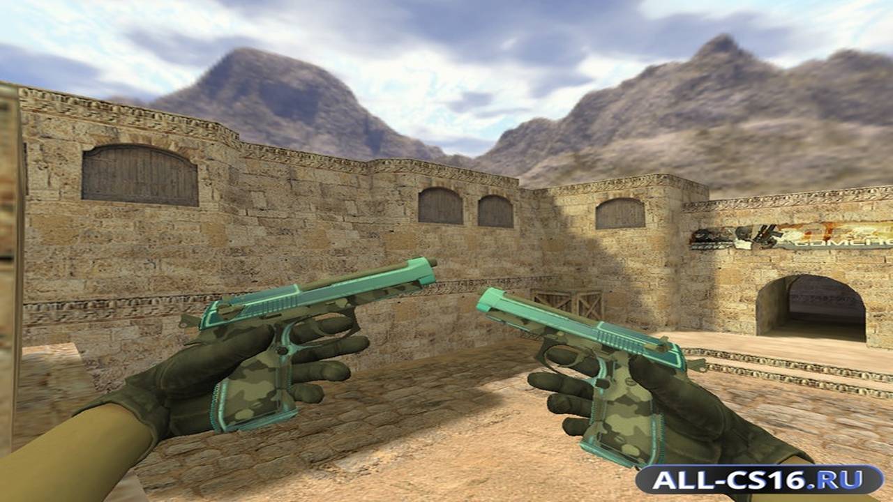Модель оружия для CS 1.6 - Dual-Elites Dual Elites Городской шок