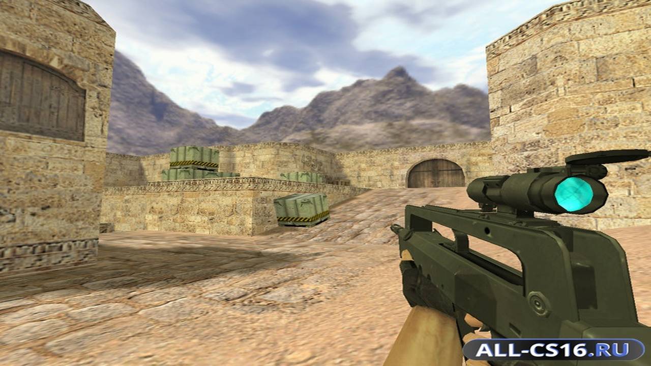Модель оружия для CS 1.6 - Famas Famas Синяя оптика