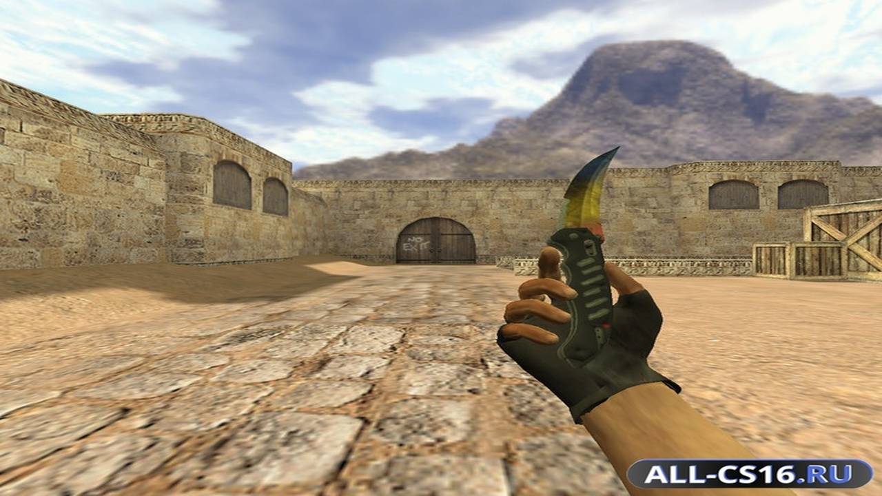 Модель оружия для CS 1.6 - Складной нож Мраморный градиент