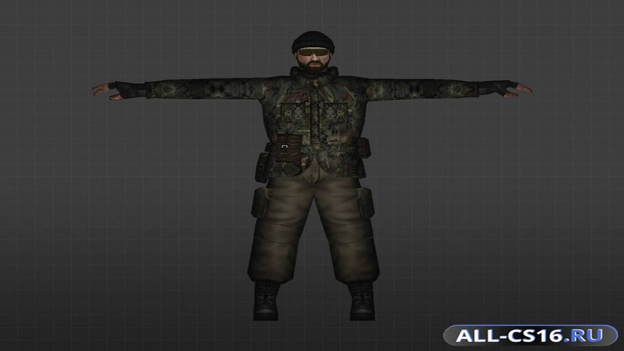 Модель игрока для CS 1.6 - Террористы Лесной камуфляж