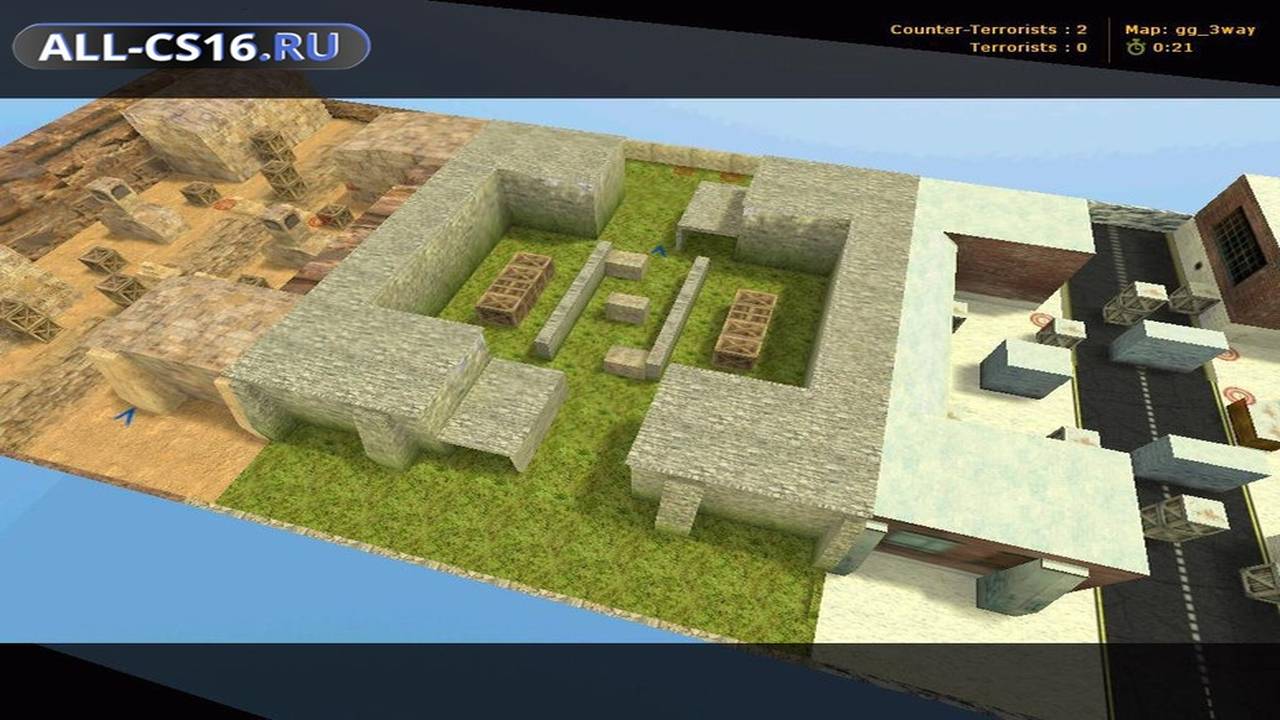 Карта «fy_3way» для CS 1.6 для CS 1.6